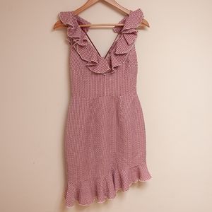 WAYF Asymmetrical Ruffle Dress